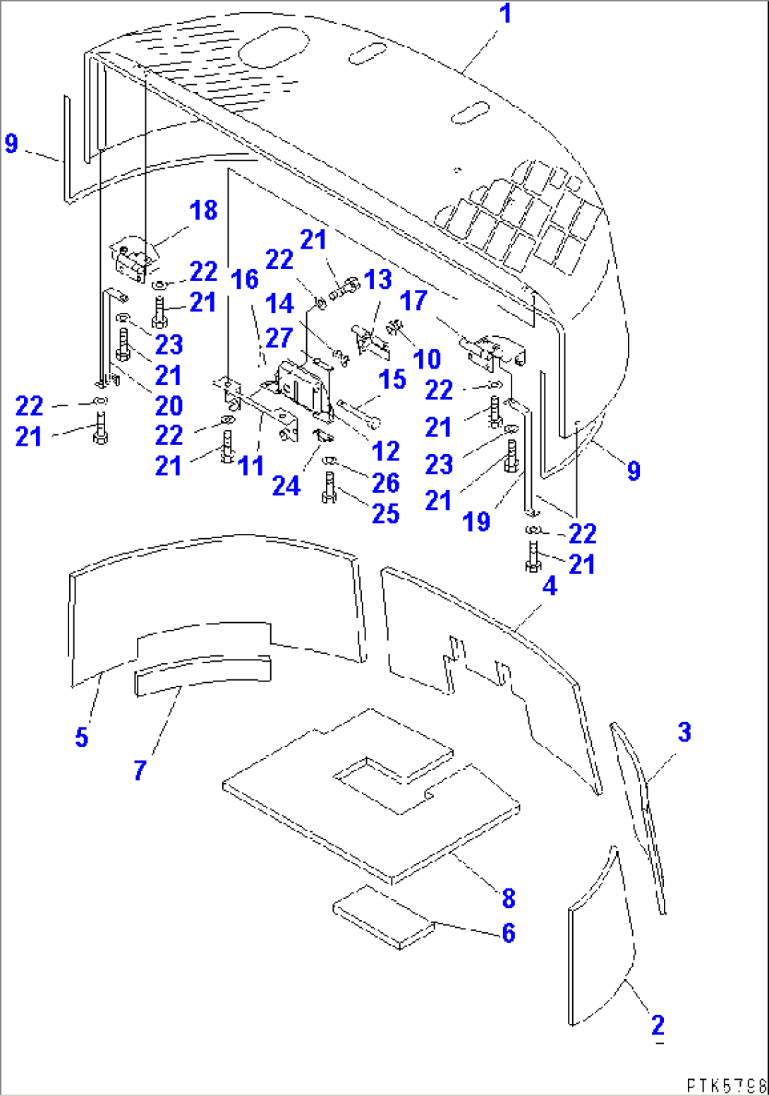 HOOD (HOOD) (WITH HOIST FOR CHASSIS ASS