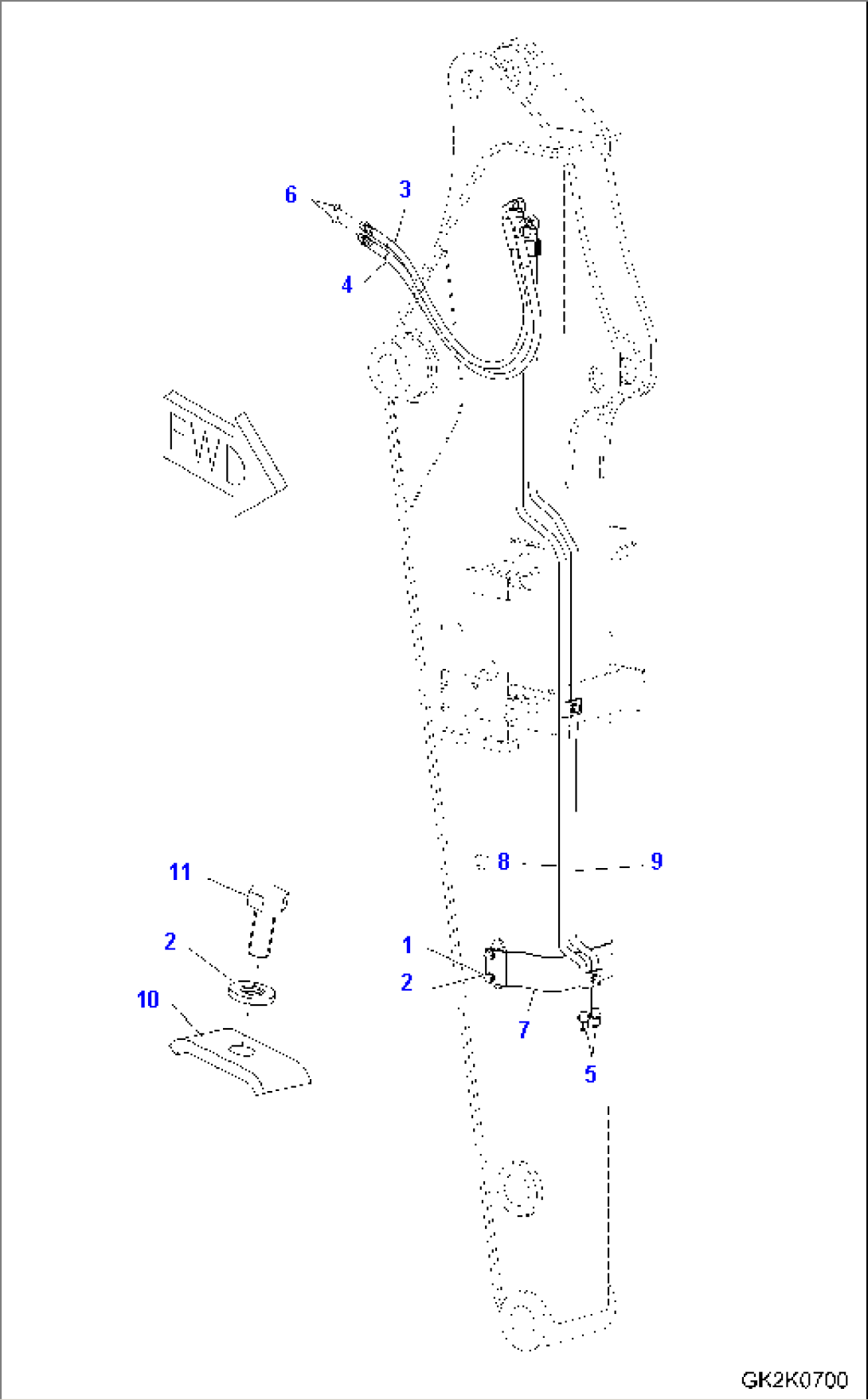 HYDRAULIC QUICK COUPLER ARM PIPING (3.0M)