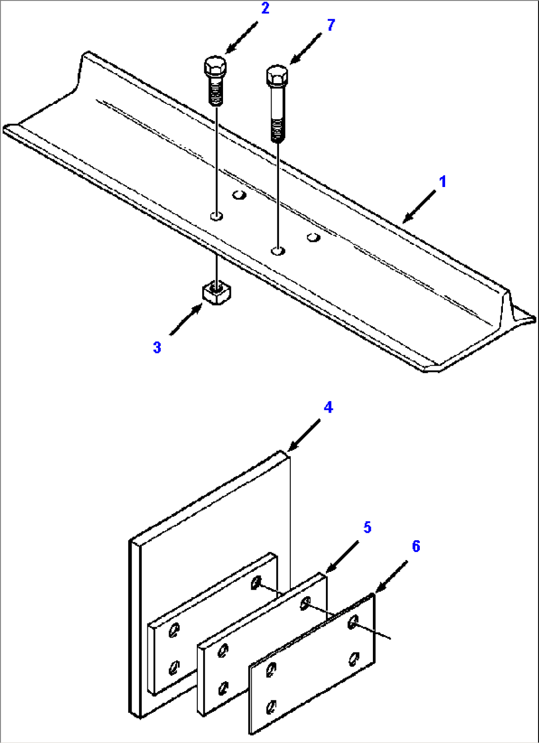 FIG. R0500-01A1 TRACK SHOES - D32E-1A