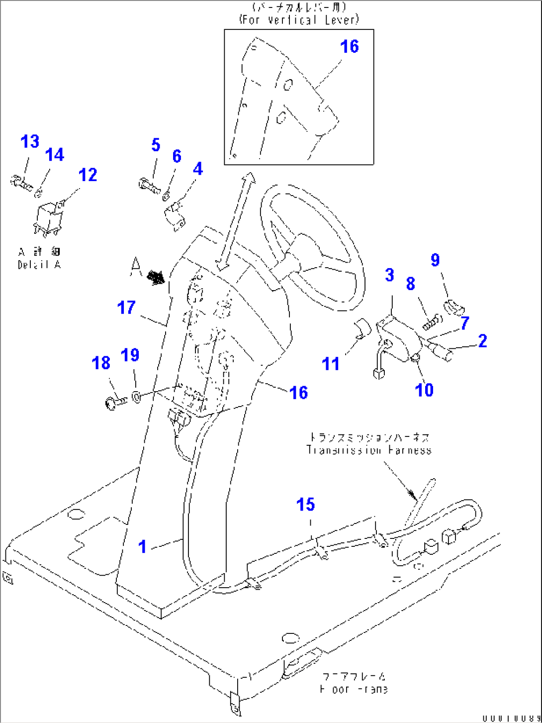 ELECTRICAL SYSTEM (STEERING POST LINE) (SHIFT LEVER)(#5001-5088)