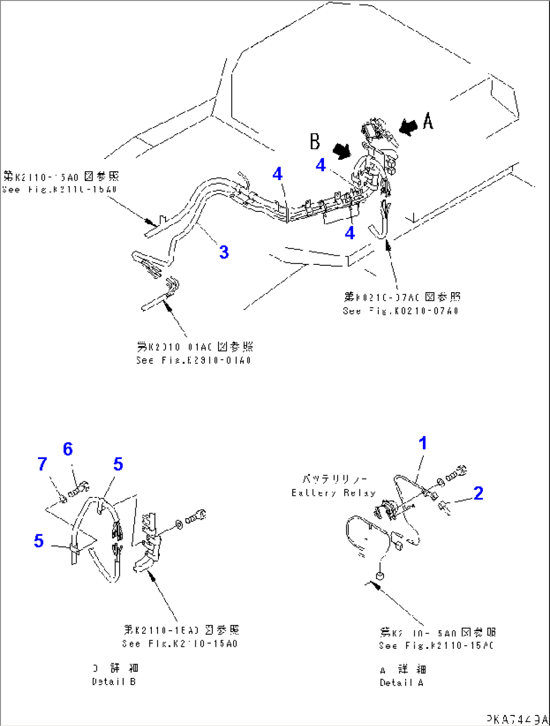 FLOOR FRAME (CAB POWER SOURCE AND WINDOW WASHER HOSE)