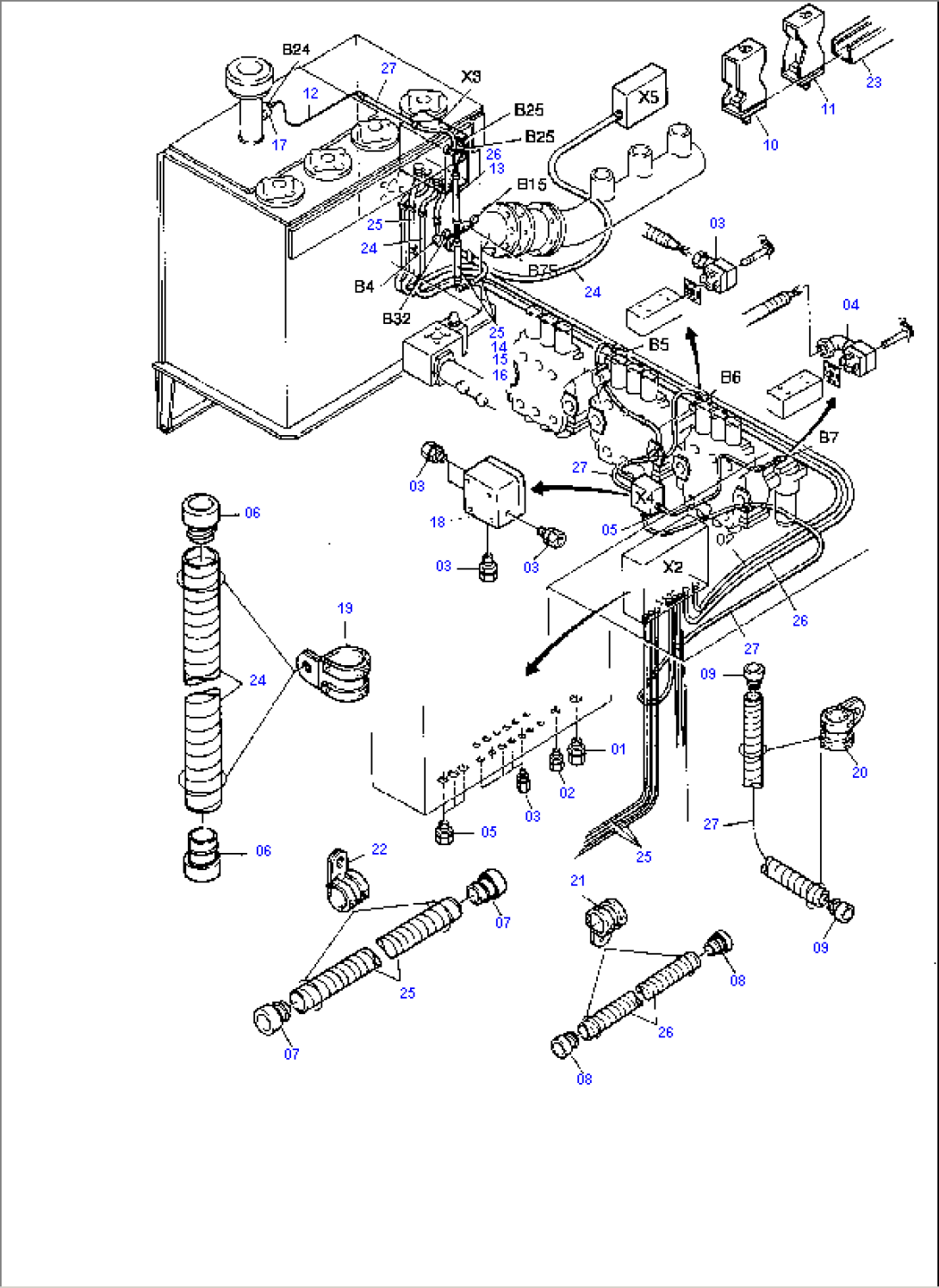 Wire Layout - Oil Tank - Control Blocks