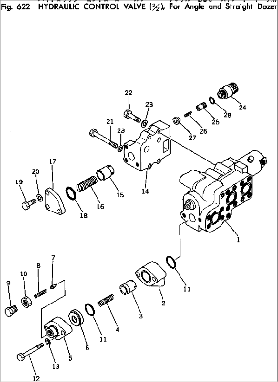 HYDRAULIC CONTROL VALVE (2/2)¤ FOR ANGLE AND STRAIGHT DOZER