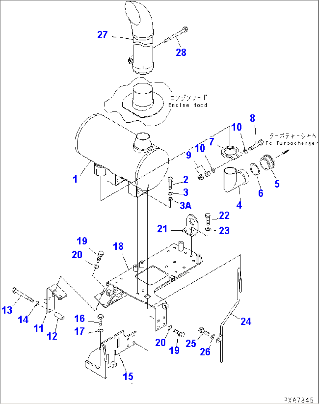MUFFLER (SHORT PIPE) (FOR TRIMMING DOZER)