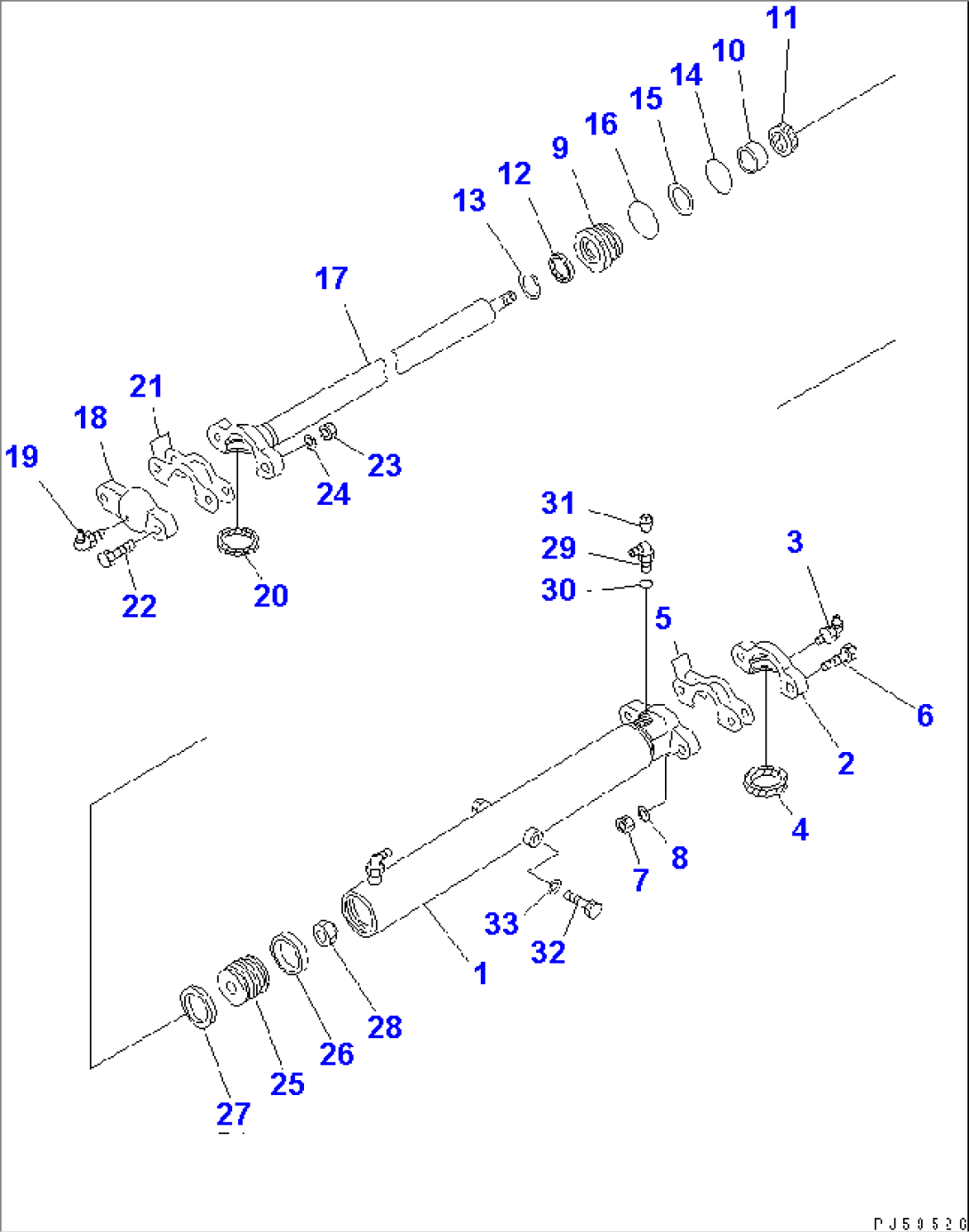 DRAWBAR SHIFT CYLINDER (INNER PARTS)(#50001-51000)