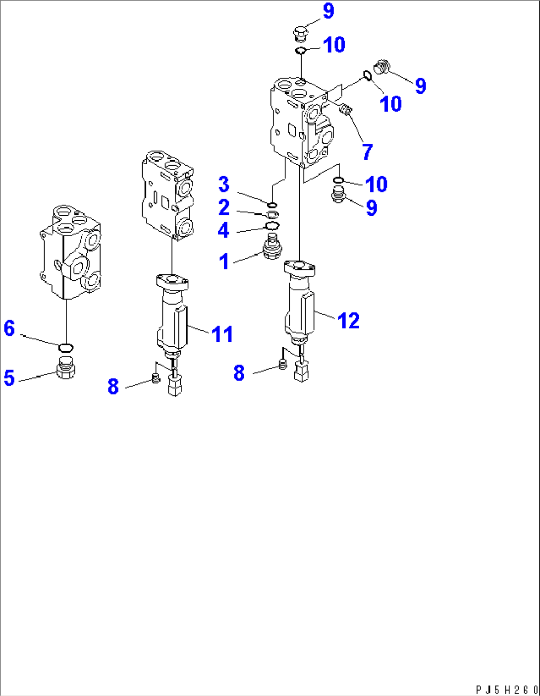 CONTROL VALVE (3-SPOOL) (3/4)