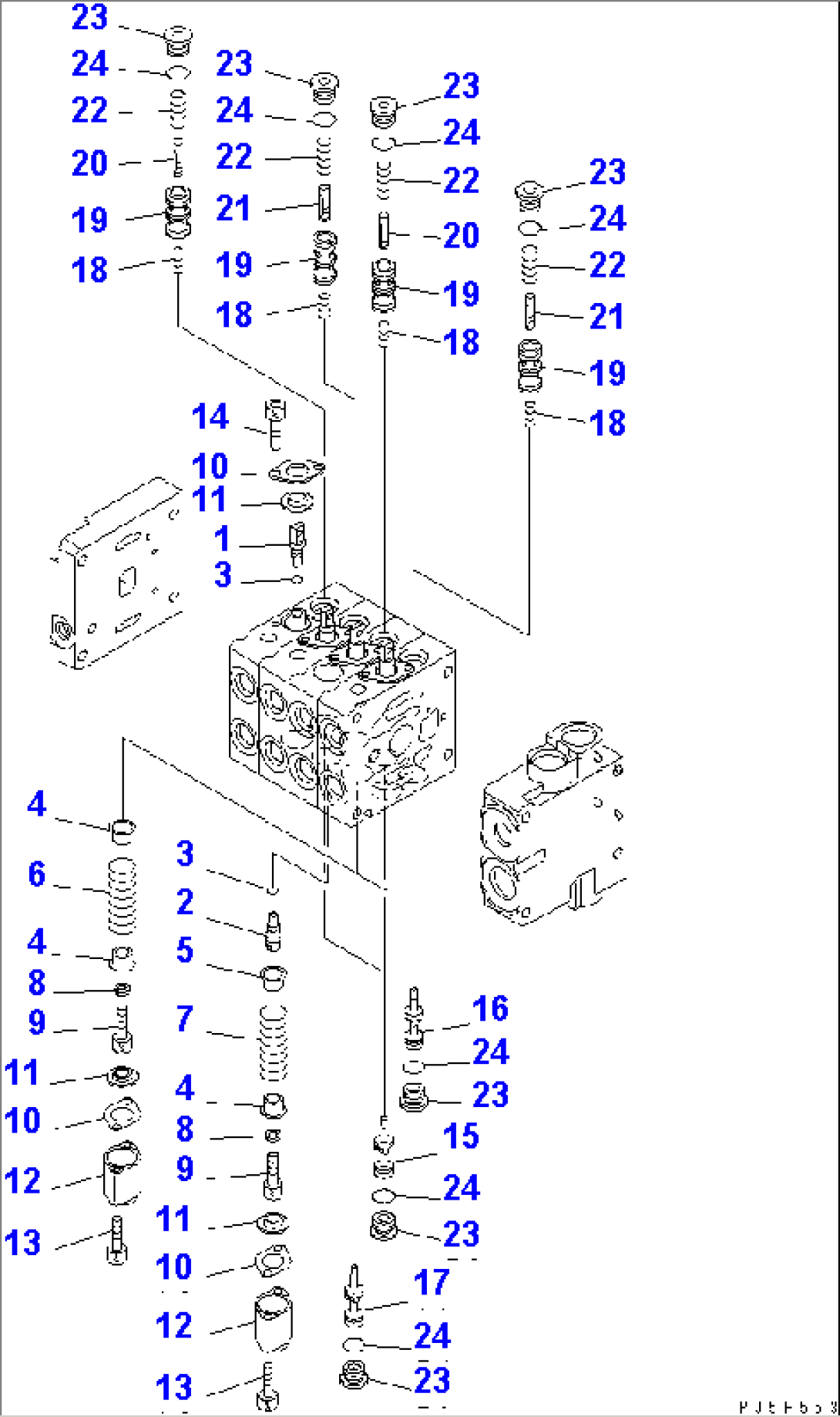 CONTROL VALVE (4-SPOOL) (2/5) (L.H.)