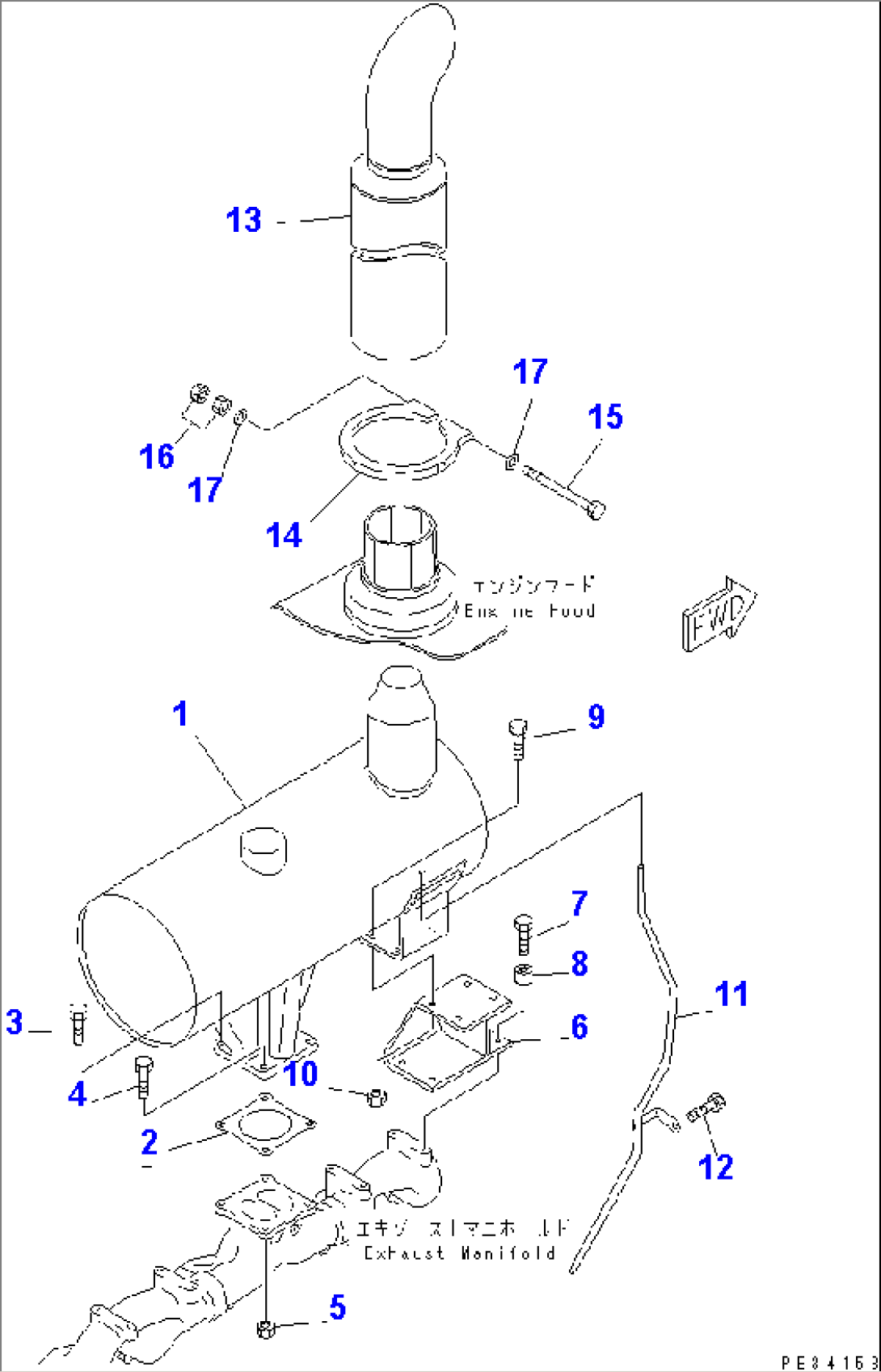 MUFFLER AND MOUNTING(#10001-11478)