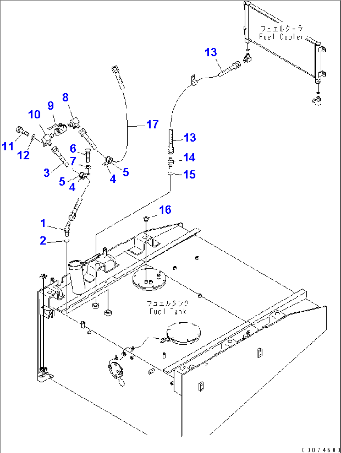FUEL TANK (FUEL LINE)(#51075-)