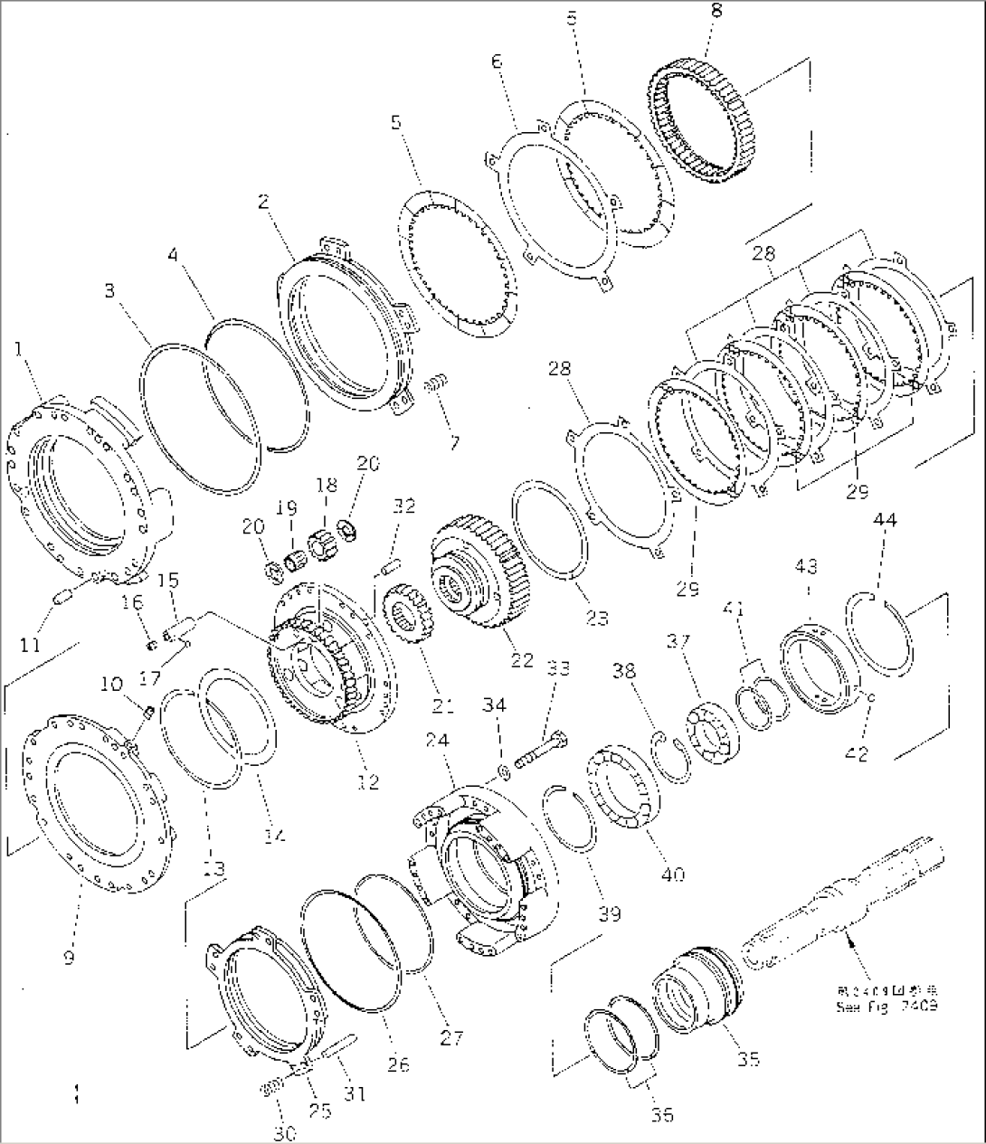 TRANSMISSION (1ST AND 2ND CLUTCH)(#60001-60069)