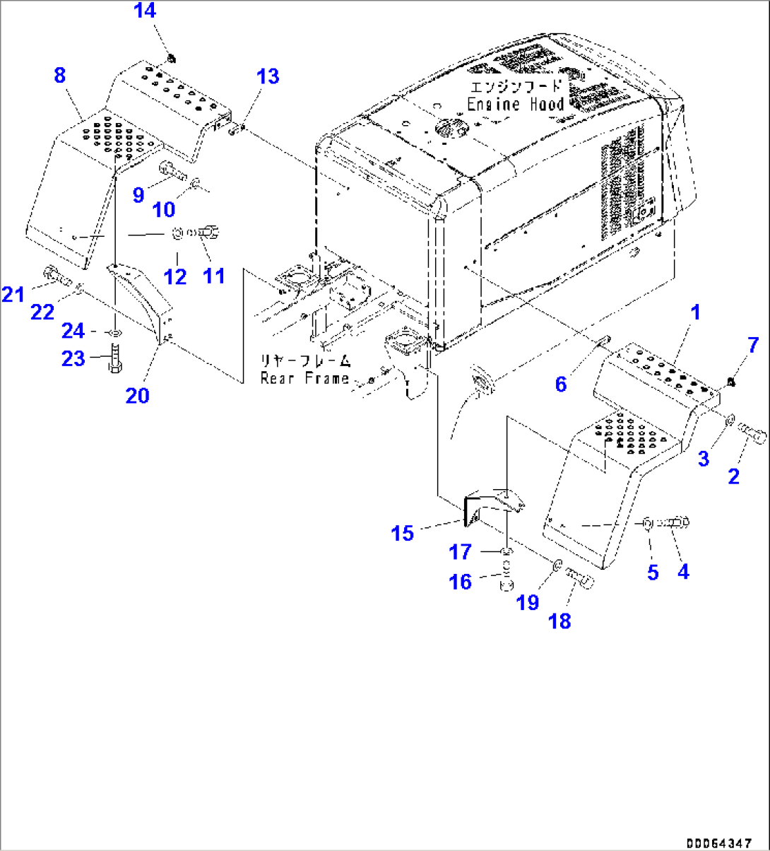 Rear Fender, Fender and Support (#75750-77910)