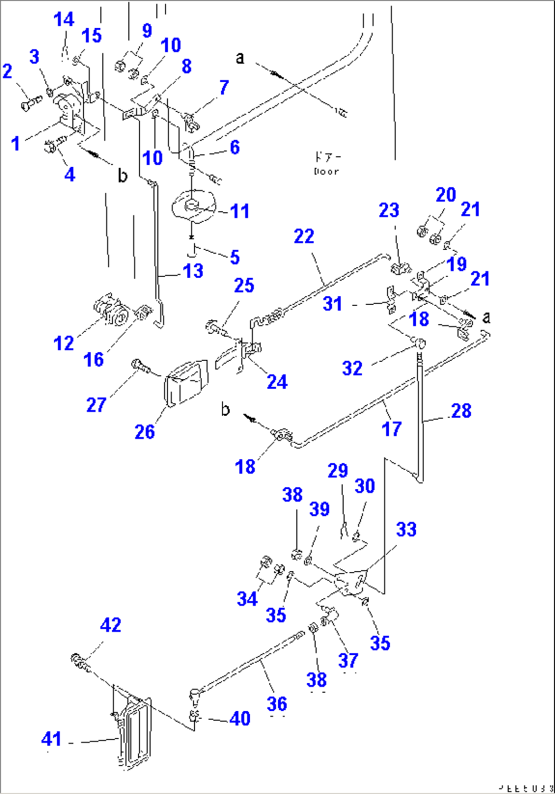 2-PERSONS CAB (DOOR LOCK L.H.)(#64001-)