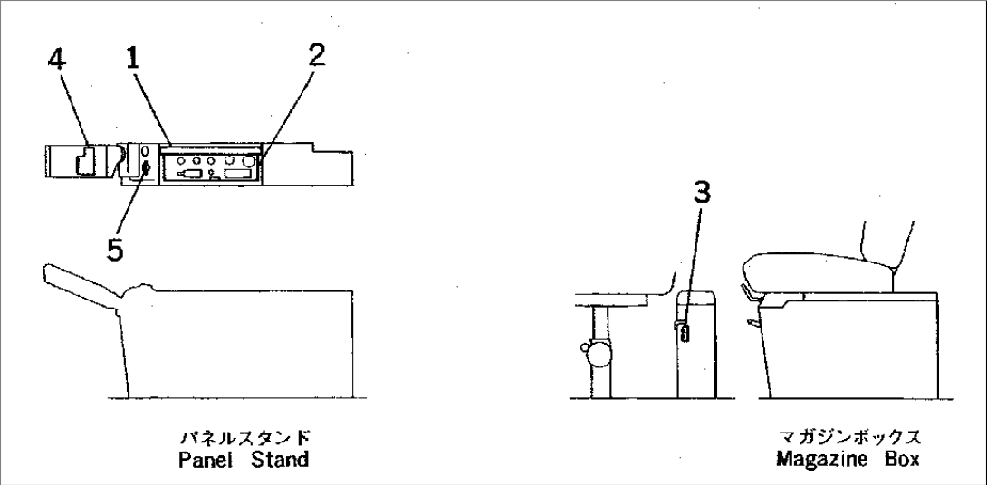 MARKS AND PLATES (PANEL AND CONTROL STAND SIDE) (FOR LONG LEVER CONTROL) (FRENCH)