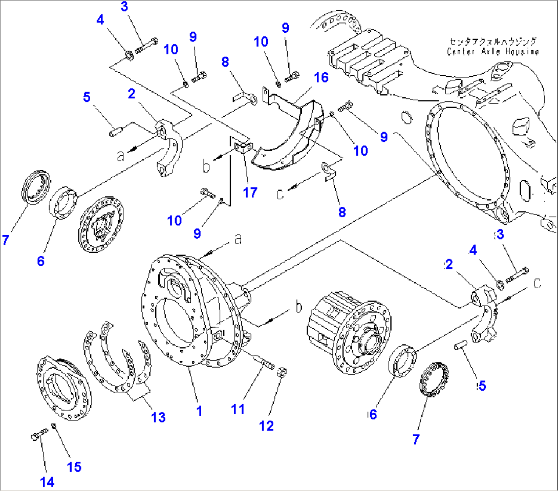 CENTER AXLE (CARRIER) (FOR LIMITED SLIP DIFFERENTIAL)(#2001-)