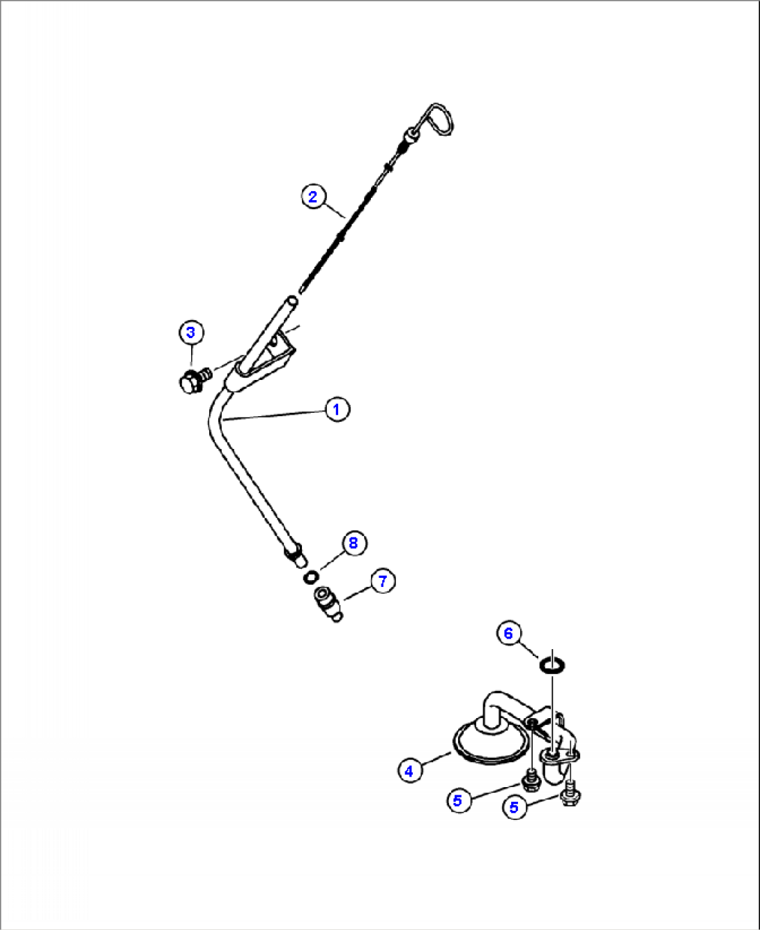 A0007-0100 DIPSTICK AND OIL SUMP