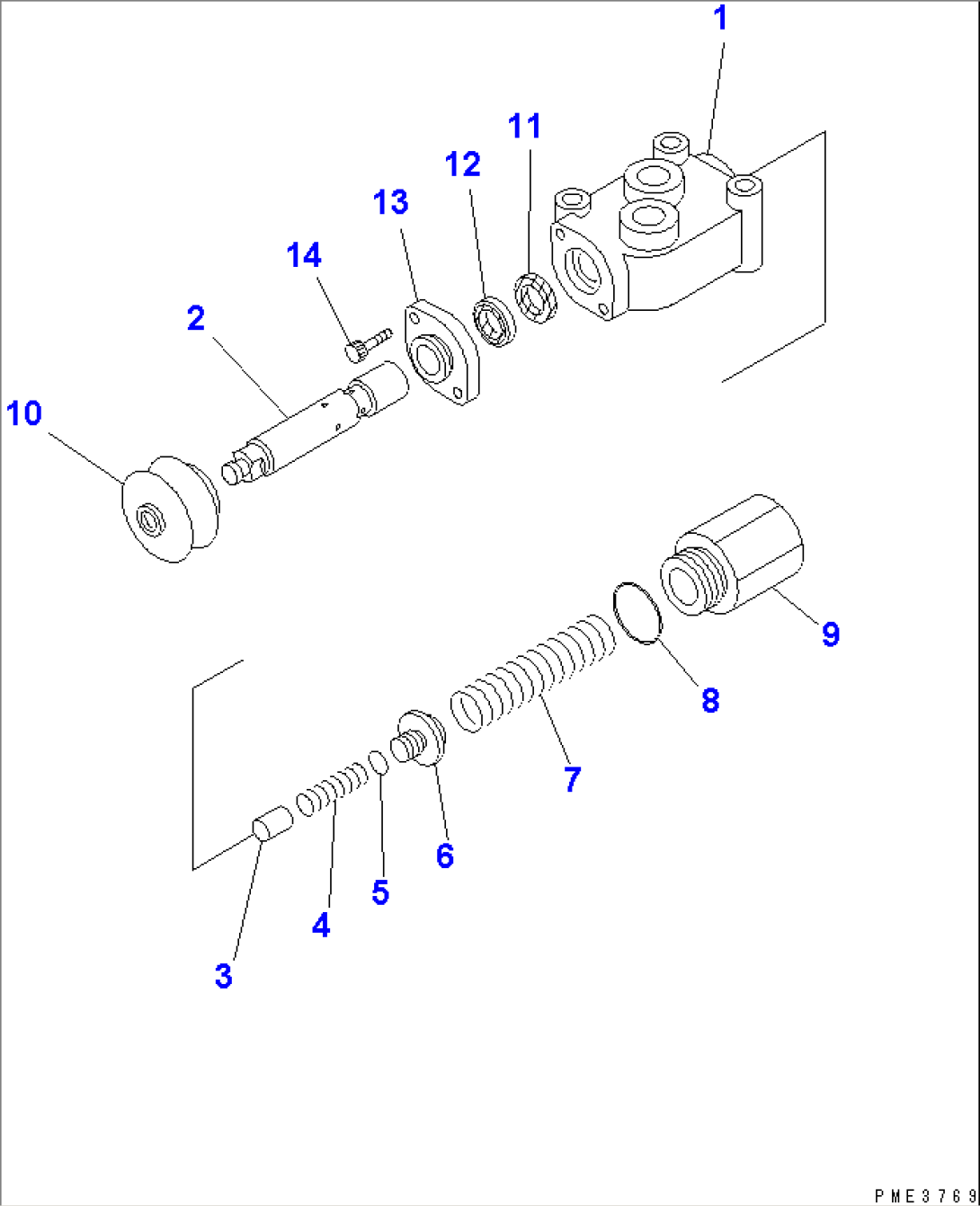STEERING HYDRAULIC LINE (STOP VALVE) (INNER PARTS)(#51075-)