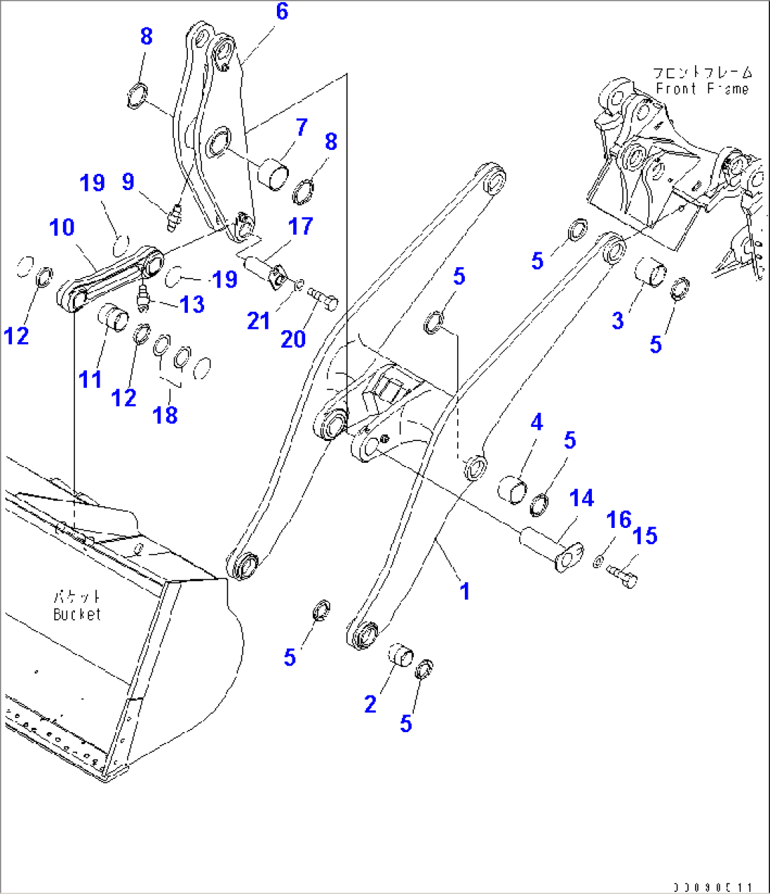 LIFT ARM AND BELL CRANK(#90120-)