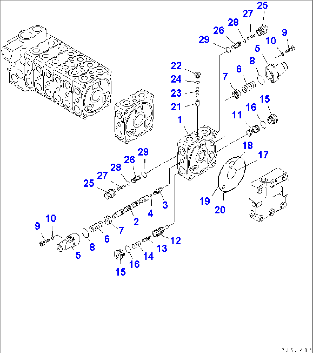 MAIN VALVE (8-VALVE) (8/8) (FOR BLADE)(#58001-)