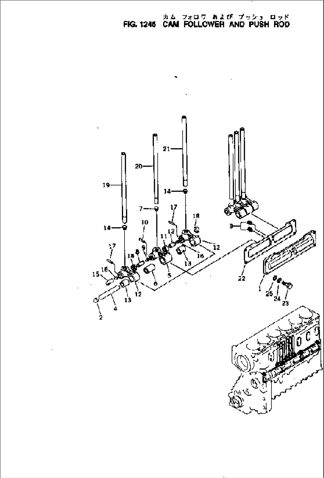 CAM FOLLOWER AND PUSH ROD