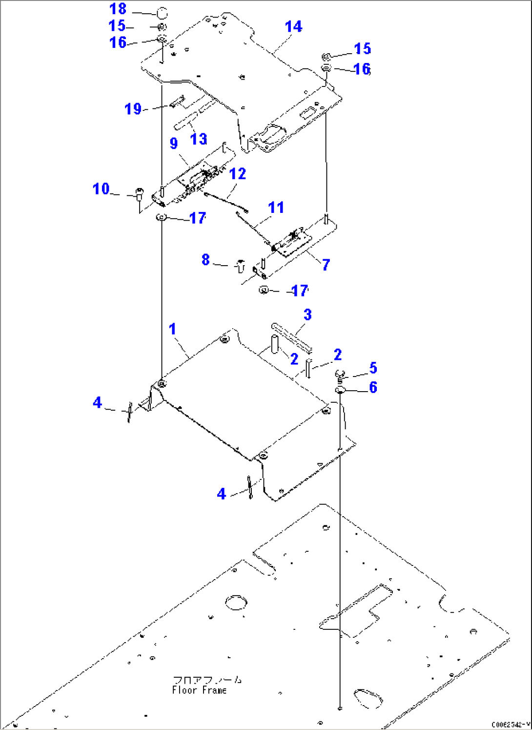 OPERATOR´S CAB (FLOOR) (BASE) (#K50650-)