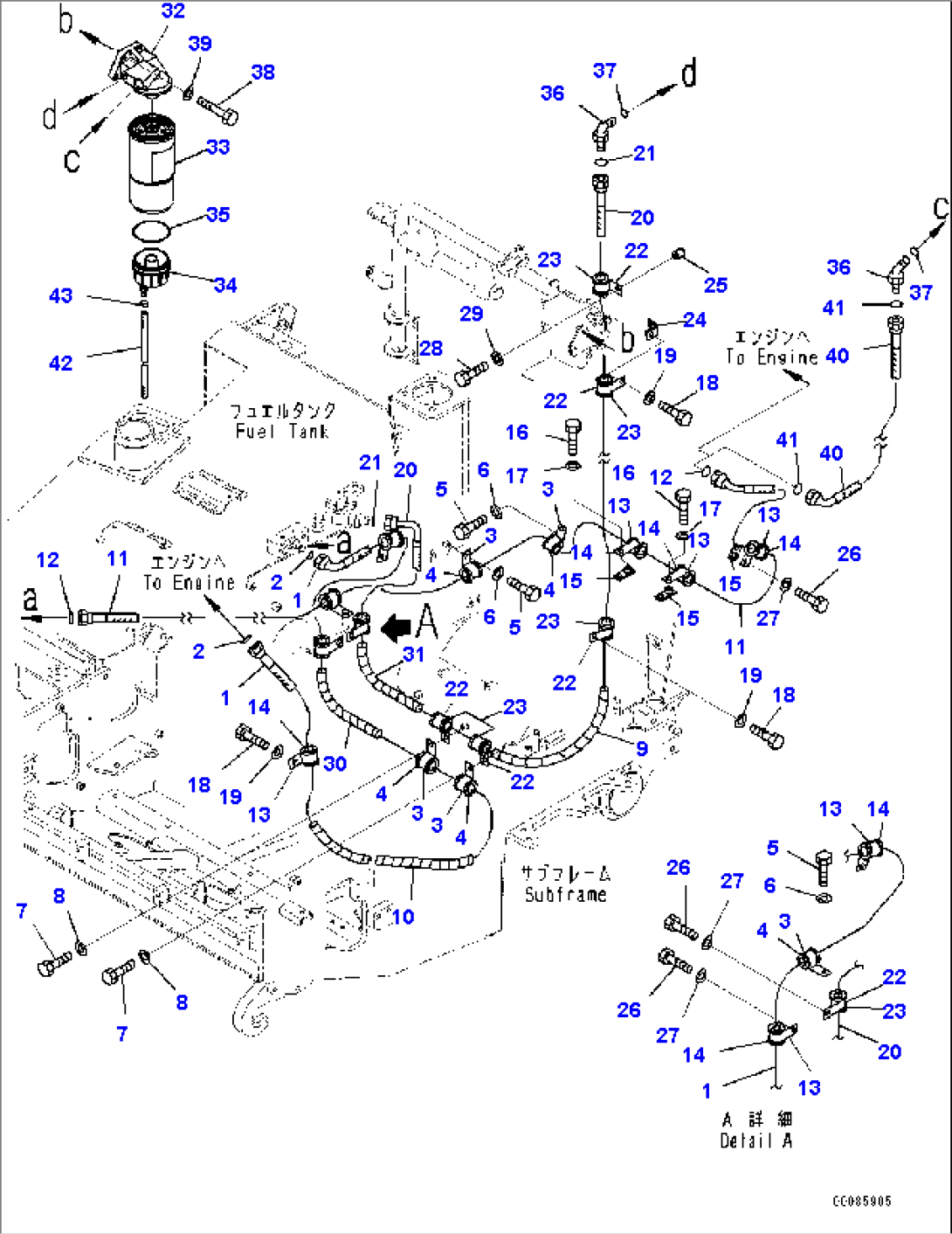 Fuel Supply Piping, Fuel Piping (#2633-2840)