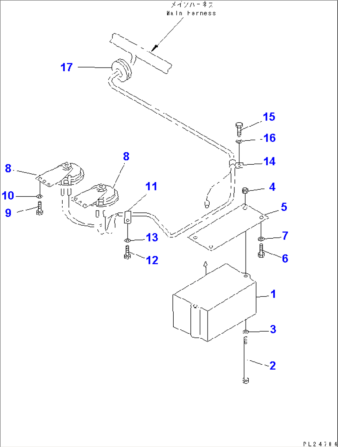 ELECTRICAL SYSTEM (8/9) (HORN)(#1101-)