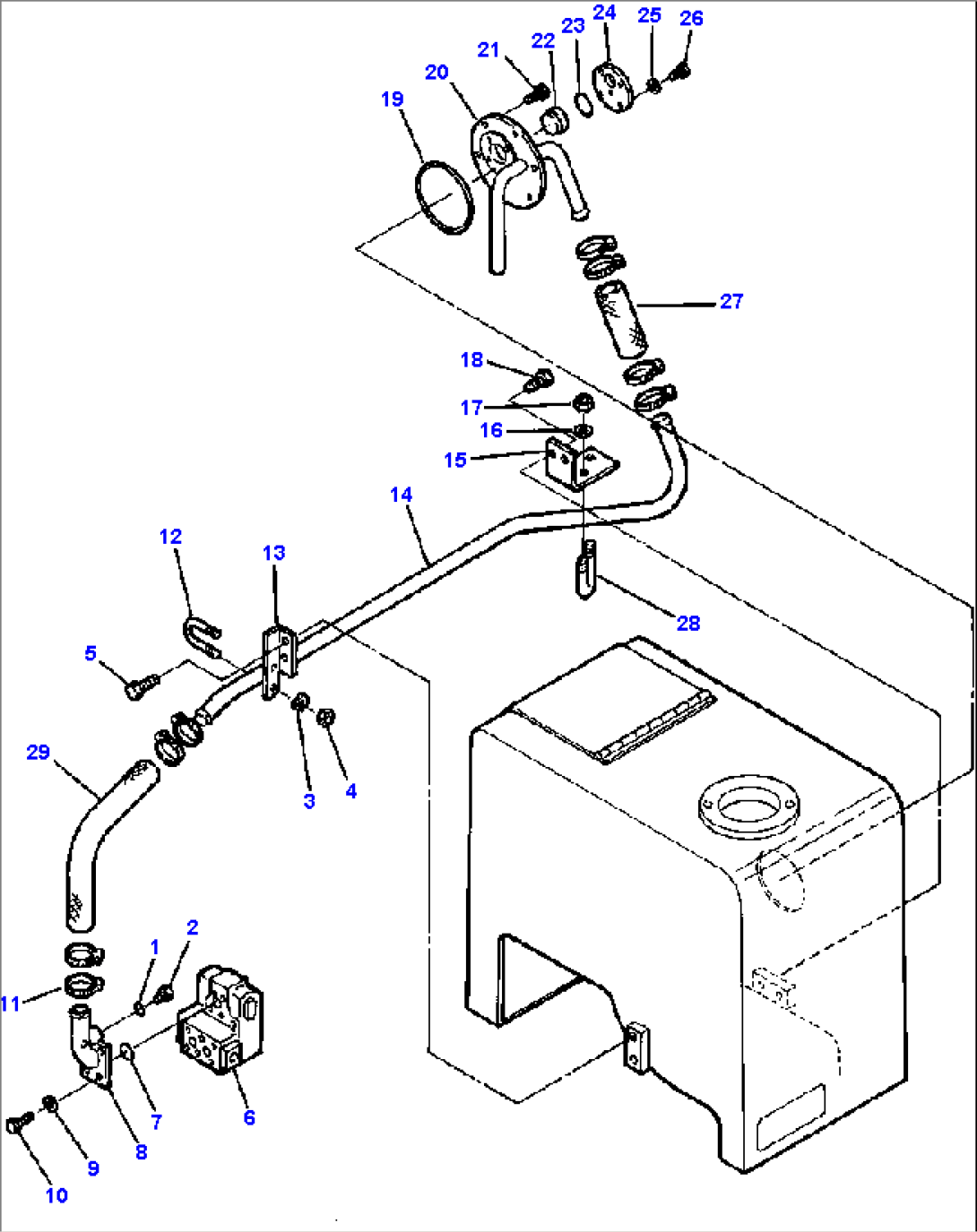 GROUND STEERING PIPING (VALVE TO TANK)