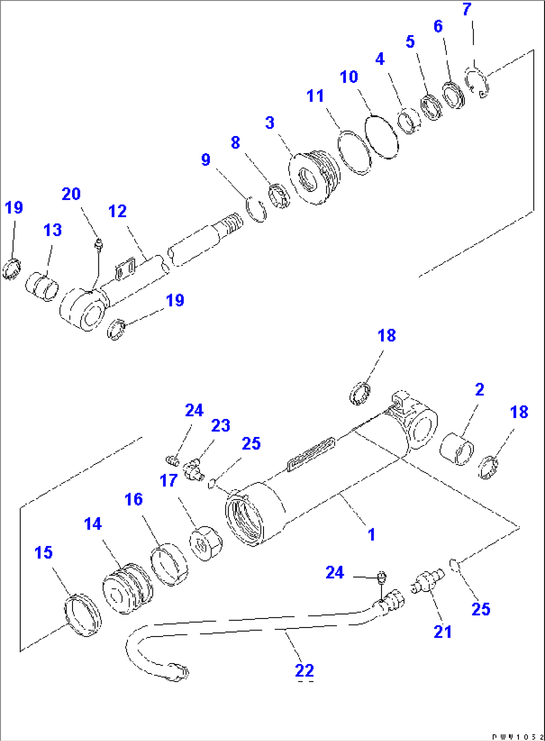 DUMP CYLINDER (FOR HIGH LIFT ARM)(#54001-)