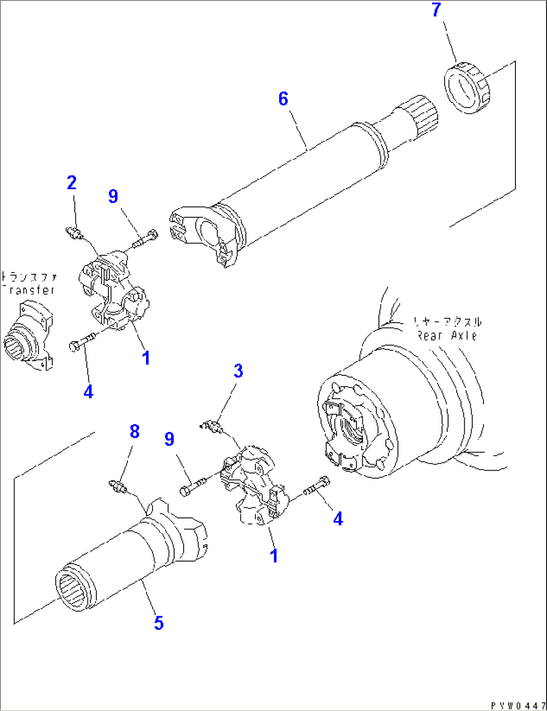 DRIVE SHAFT (REAR)(#50001-50012)