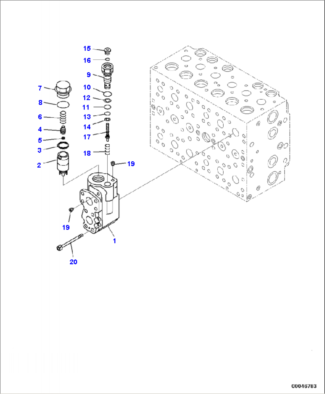 H0120-001020 CONTROL VALVE 7-SPOOL (20/20)