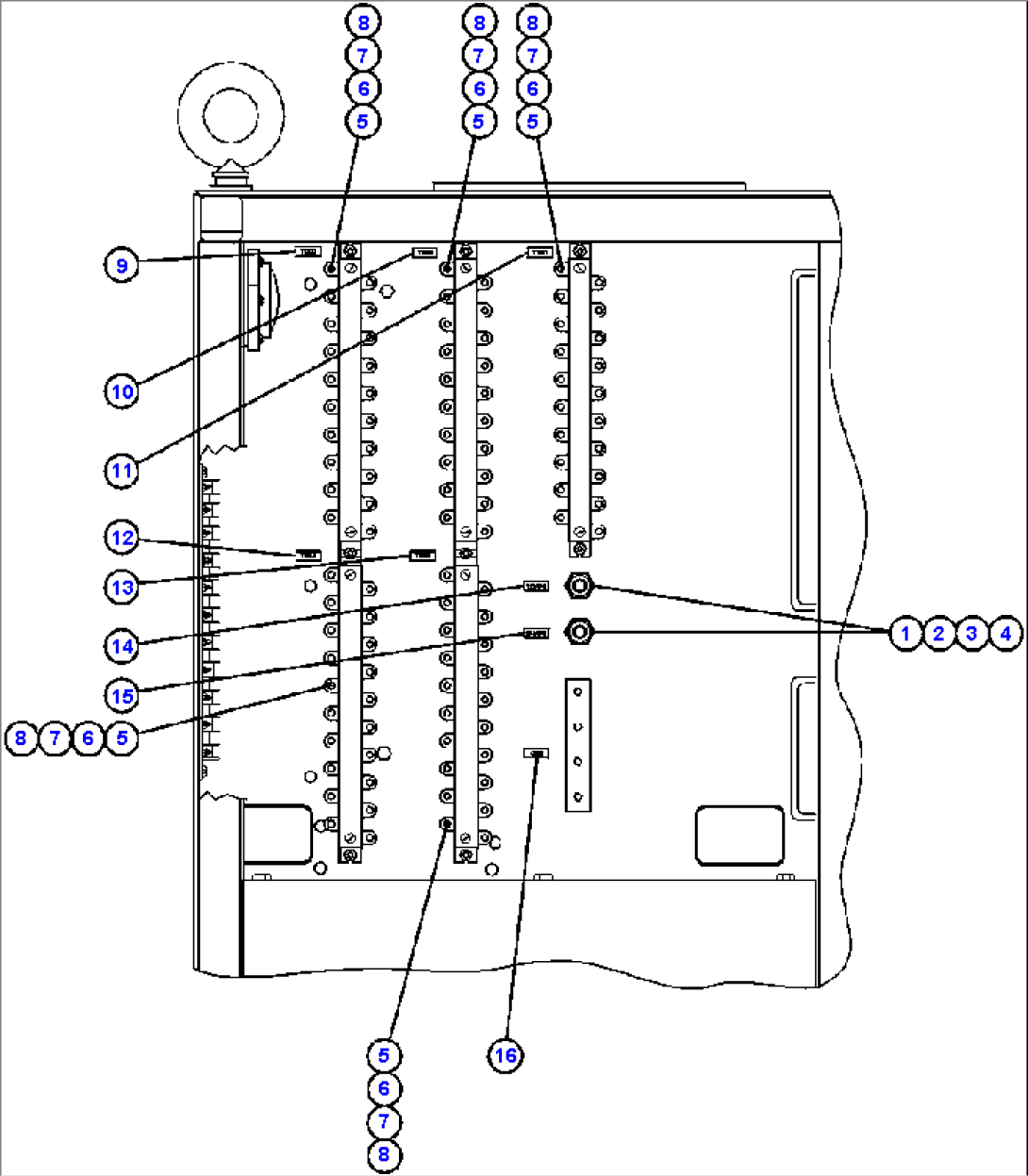 CONTROL CABINET - REAR DOOR