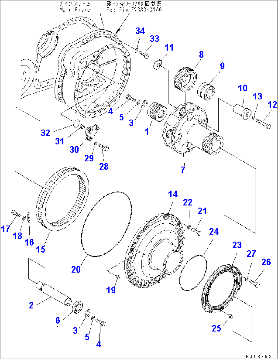 FINAL DRIVE¤ L.H. (GEAR AND CARRIER)