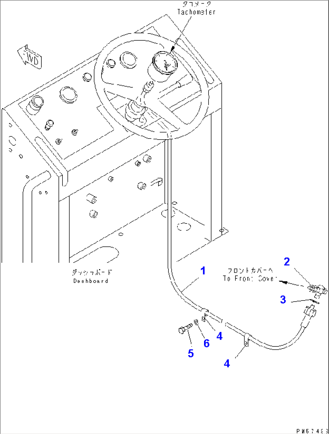 ELECTRICAL SYSTEM (TACHOMETER CABLE)