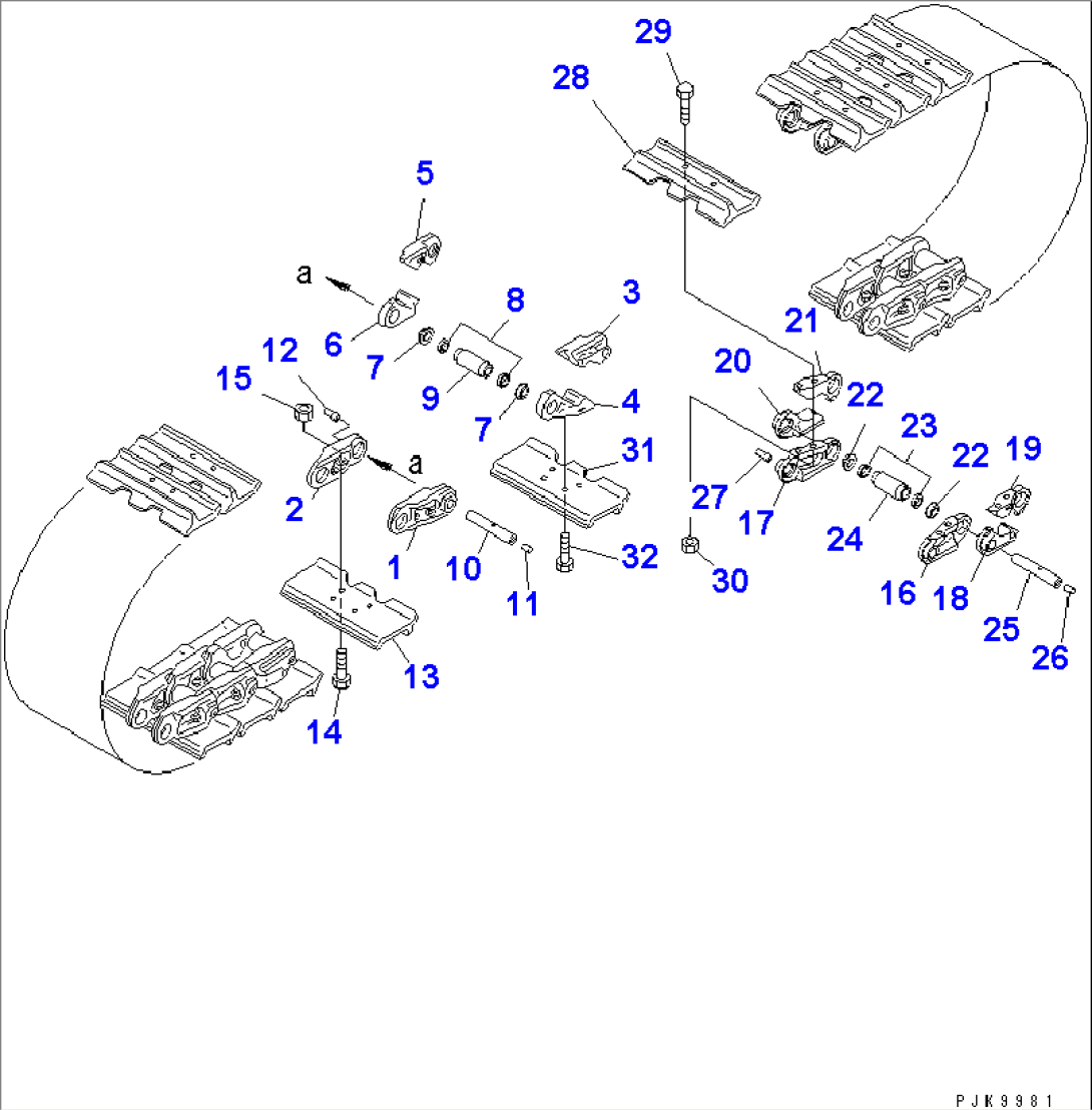 TRACK SHOE (LUBRICATE TYPE) (SINGLE GROUSER) (510MM WIDE)