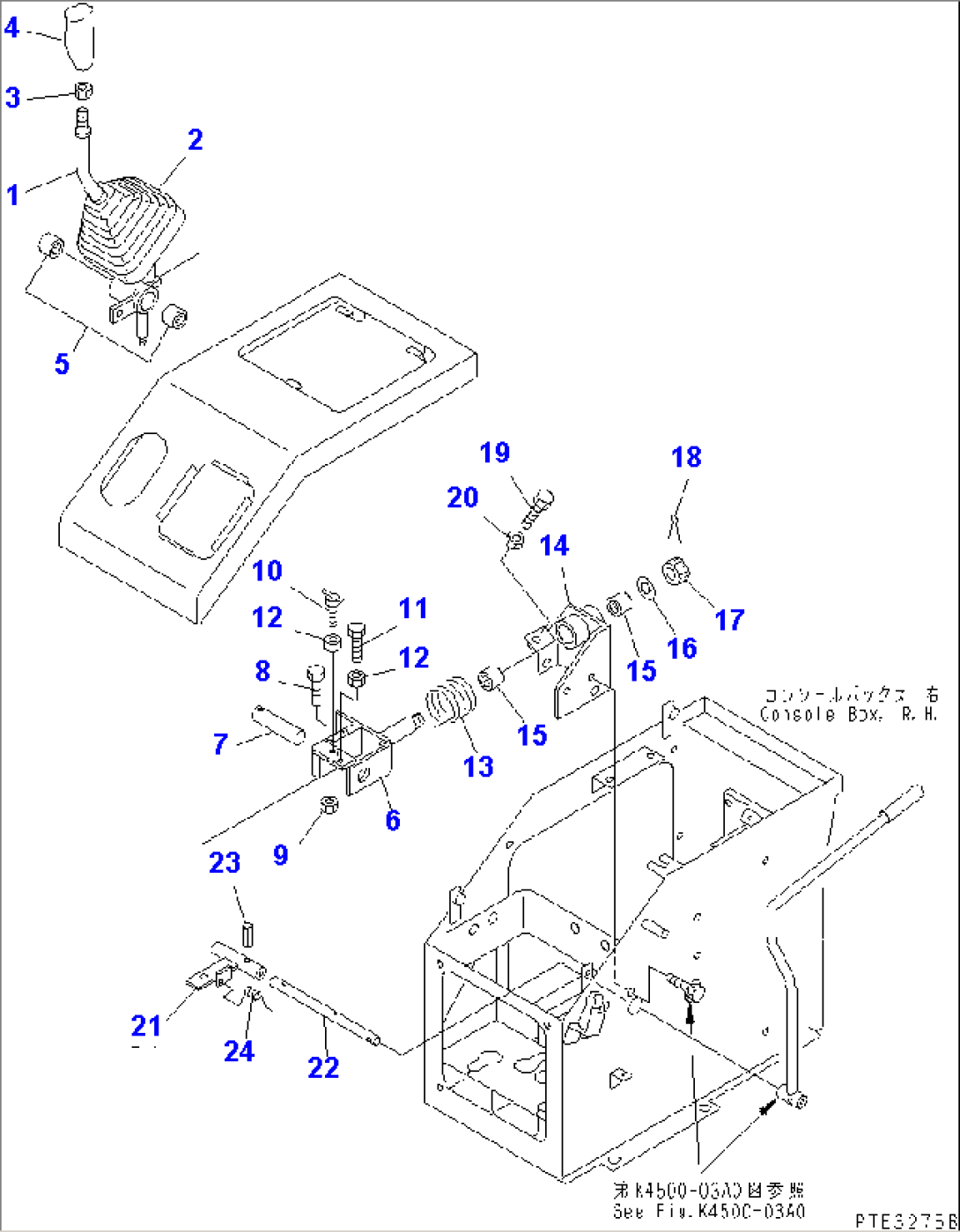 LOADER CONTROL (CONTROL LEVER)(#53001-54094)