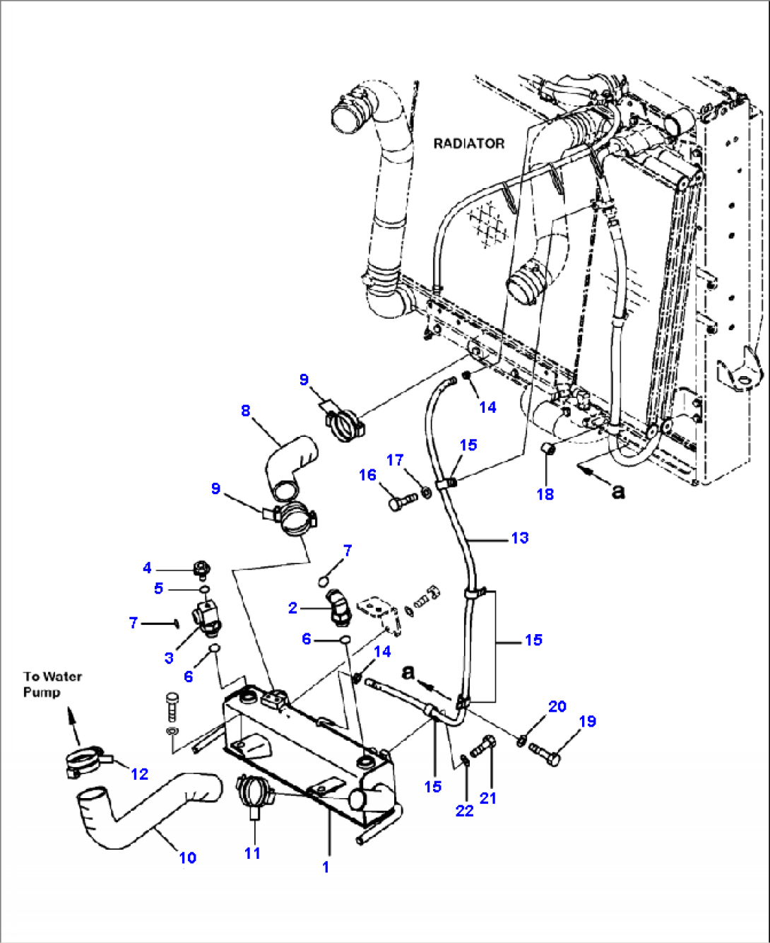 C0110-16A0 RADIATOR TORQUE CONVERTER COOLER AND PIPING