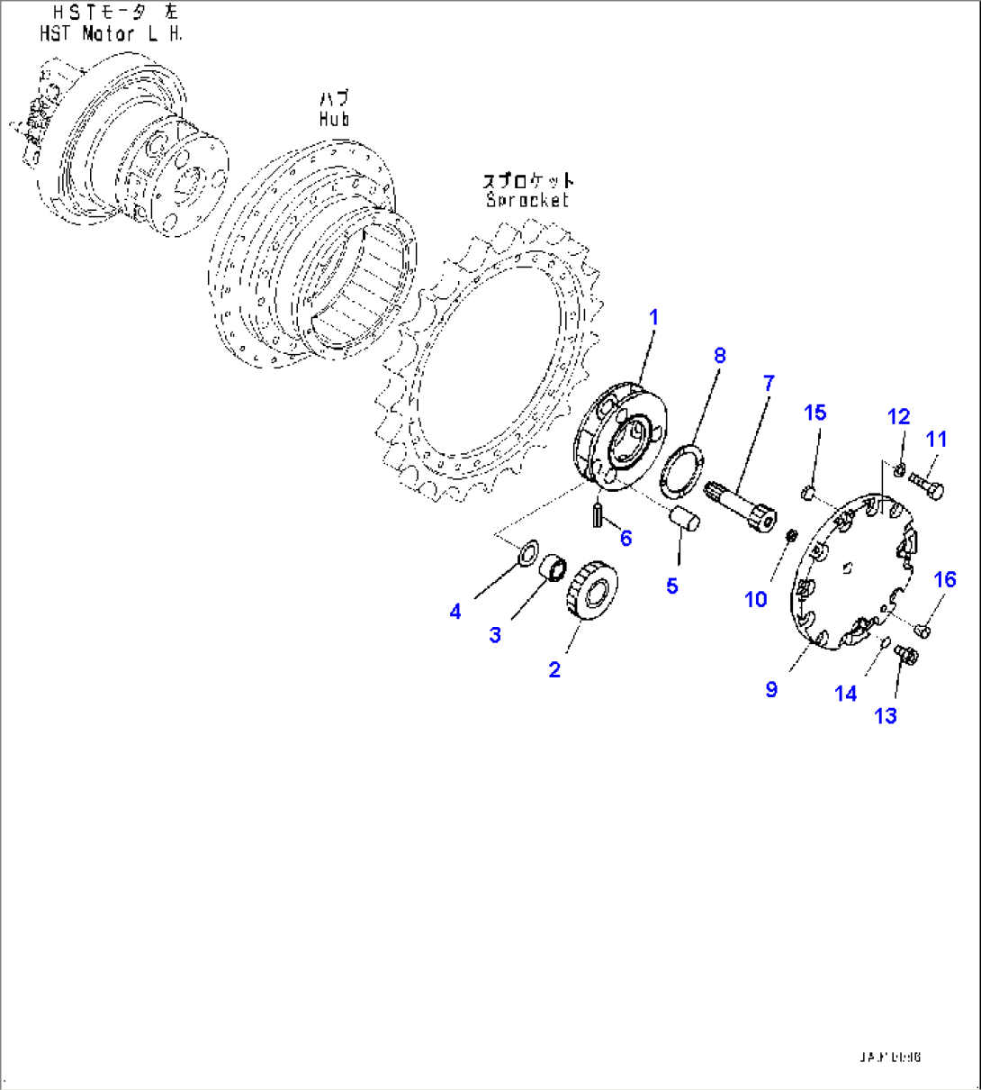 Final Drive, Carrier, L.H. (#90001-91095)