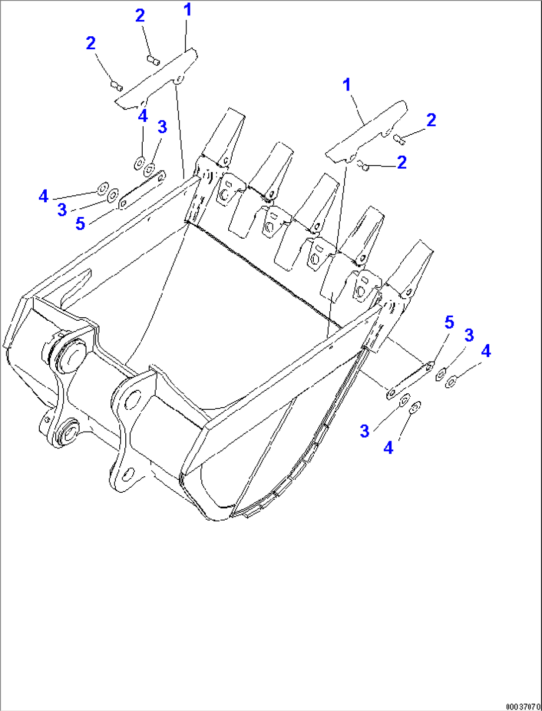 SIDE CUTTER (FOR HEAVY DUTY BUCKET)(#60001-)