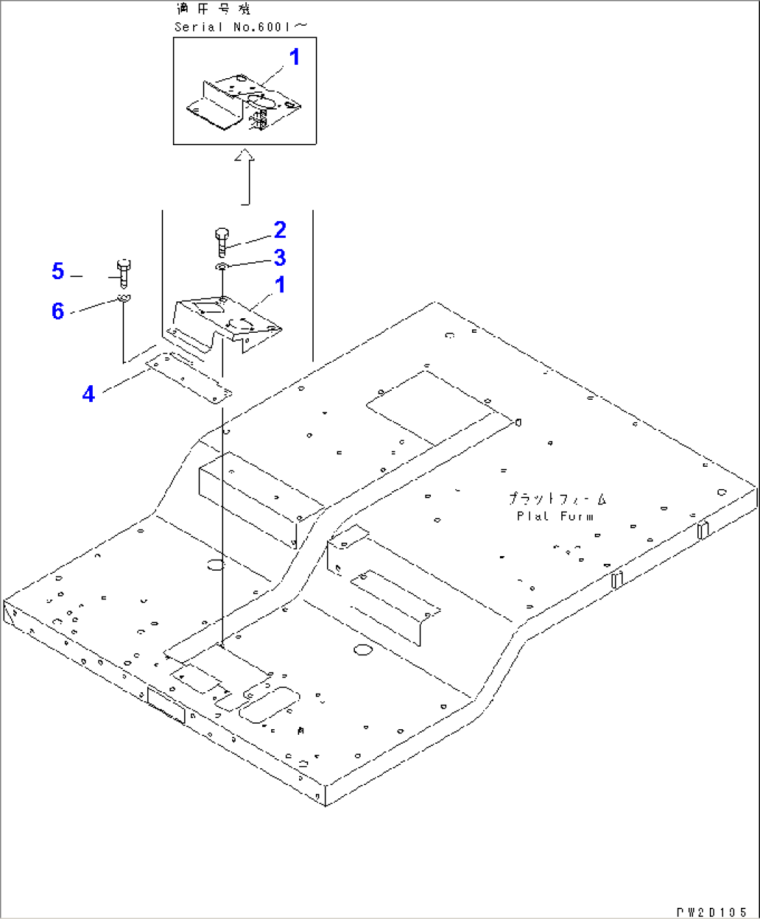 CAB INTERIOR (TOE BOARD) (R.H.) (1/3) (WITH OUT AIR CONDITIONER)(#5680-)