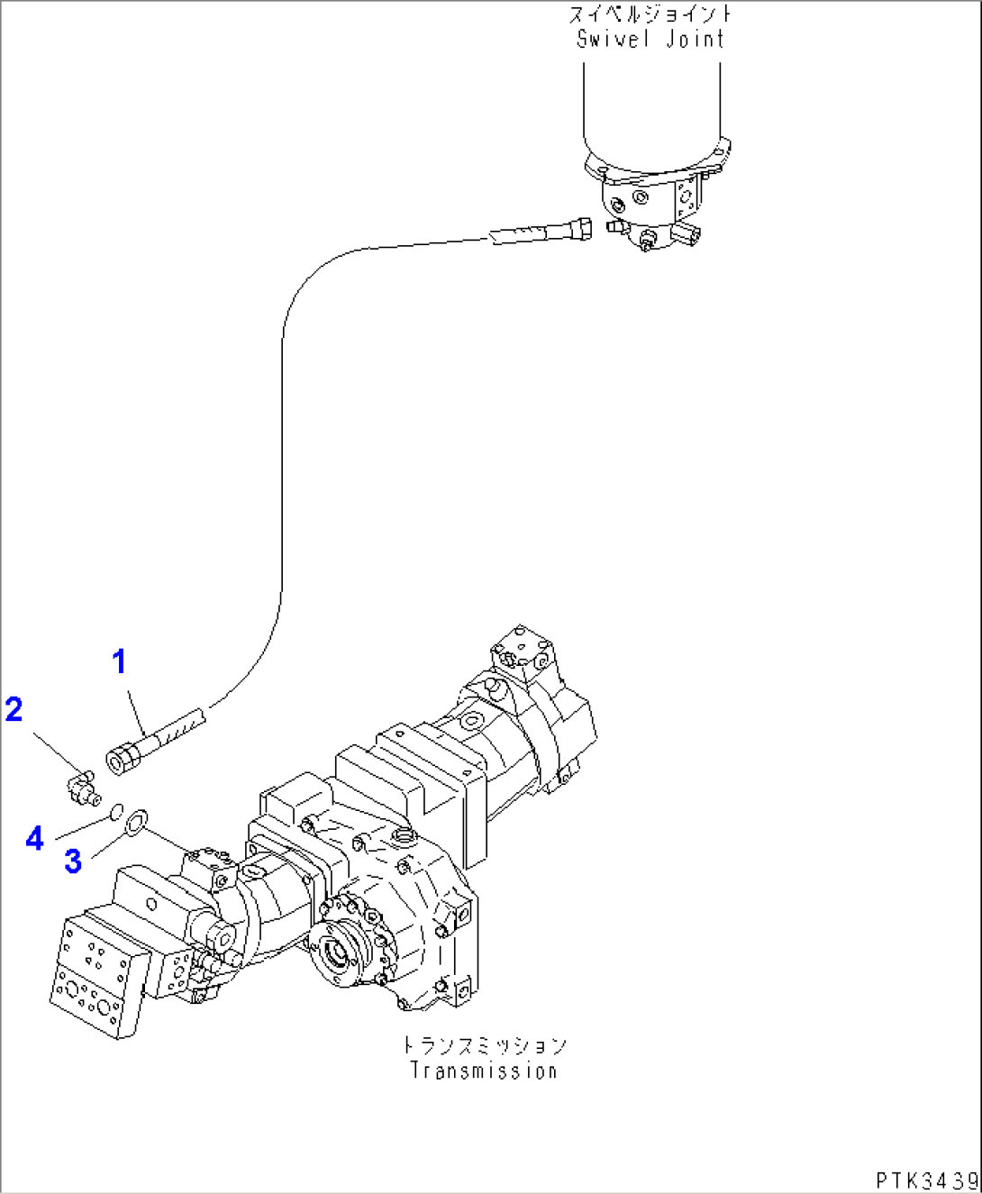 TRAVEL LINE (SWIVEL JOINT TO HI-LOW SELECTOR VALVE)