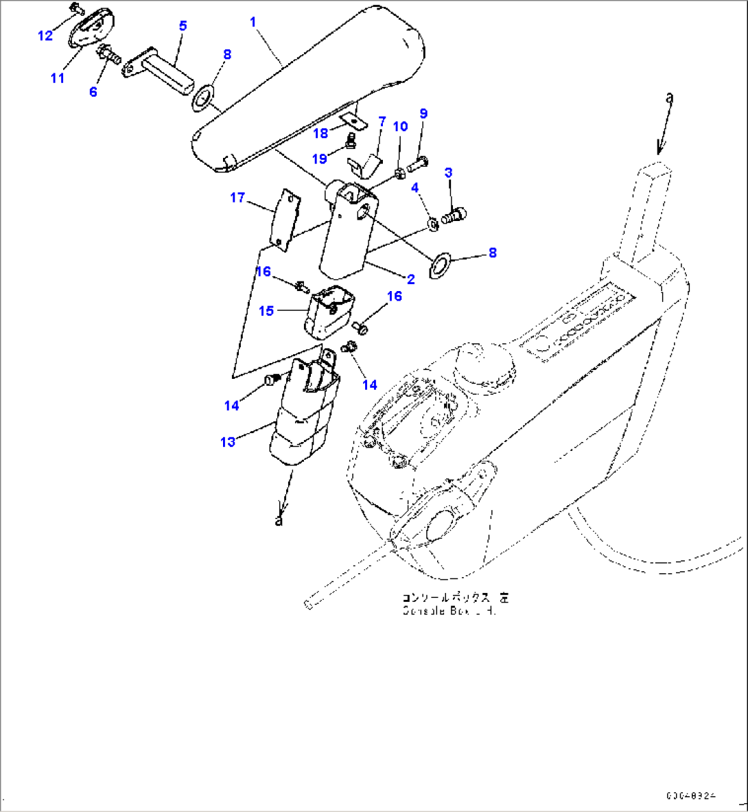 Cab, Floor, Armrest, LHS