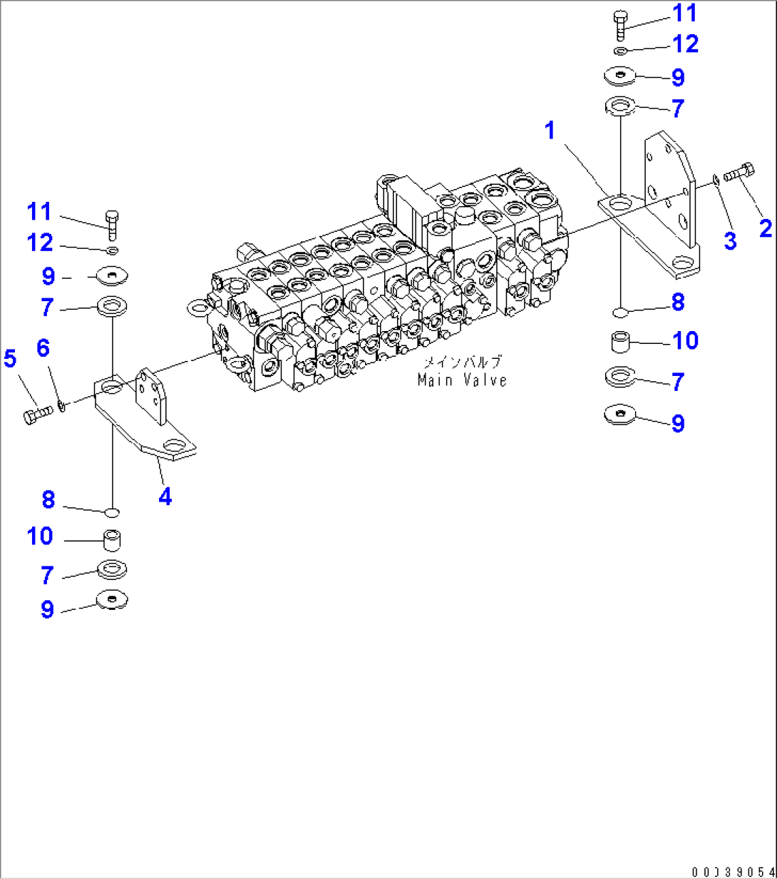 MAIN VALVE (BRACKET) (FOR POWER ANGLE BLADE)