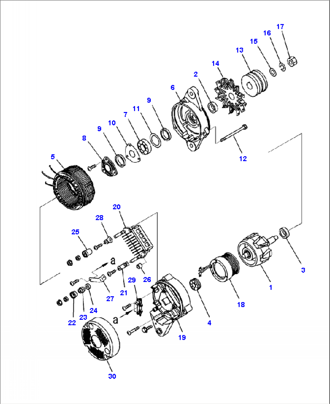 A6010-B3X5 ALTERNATOR (50 A)