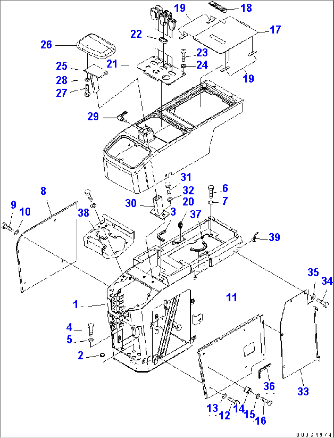 LOADER CONTROL (CONSOL BOX) (FOR MULTI FUNCTION MONO LEVER)(#75001-)