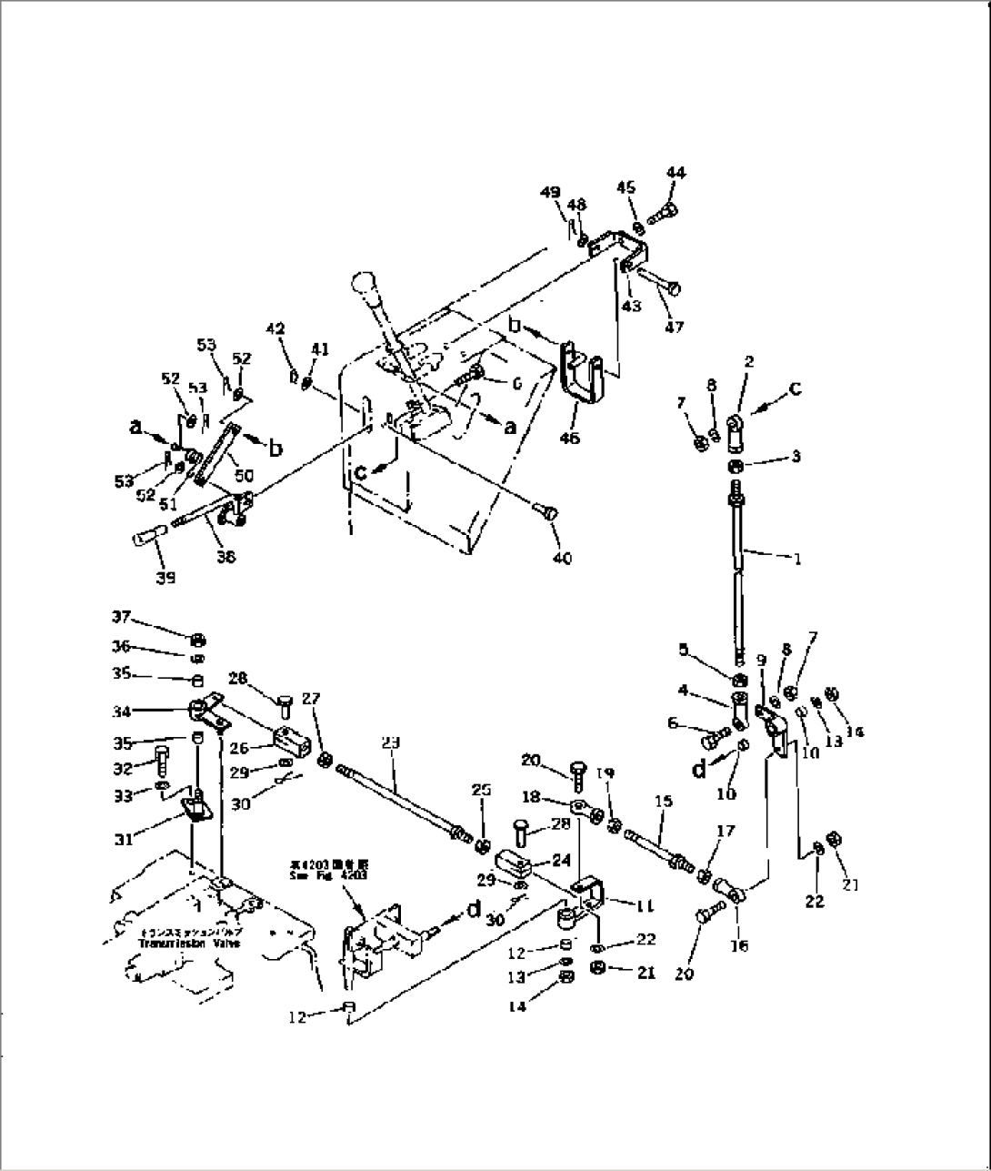 TRANSMISSION CONTROL LINKAGE (FOR F3-R3 TRANSMISSION)