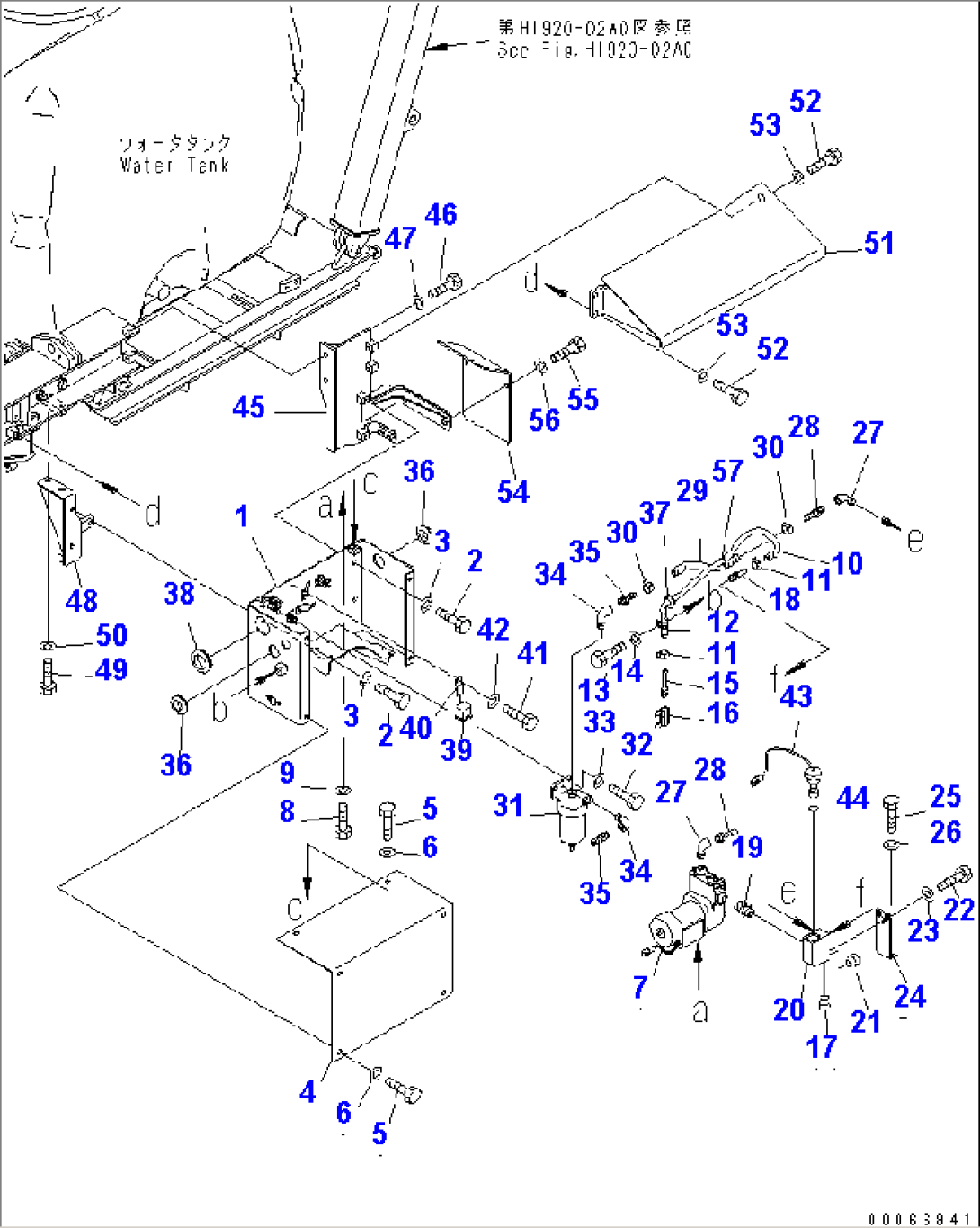 WATER TANK AND PUMP (PUMP AND FILTER)(#1001-)