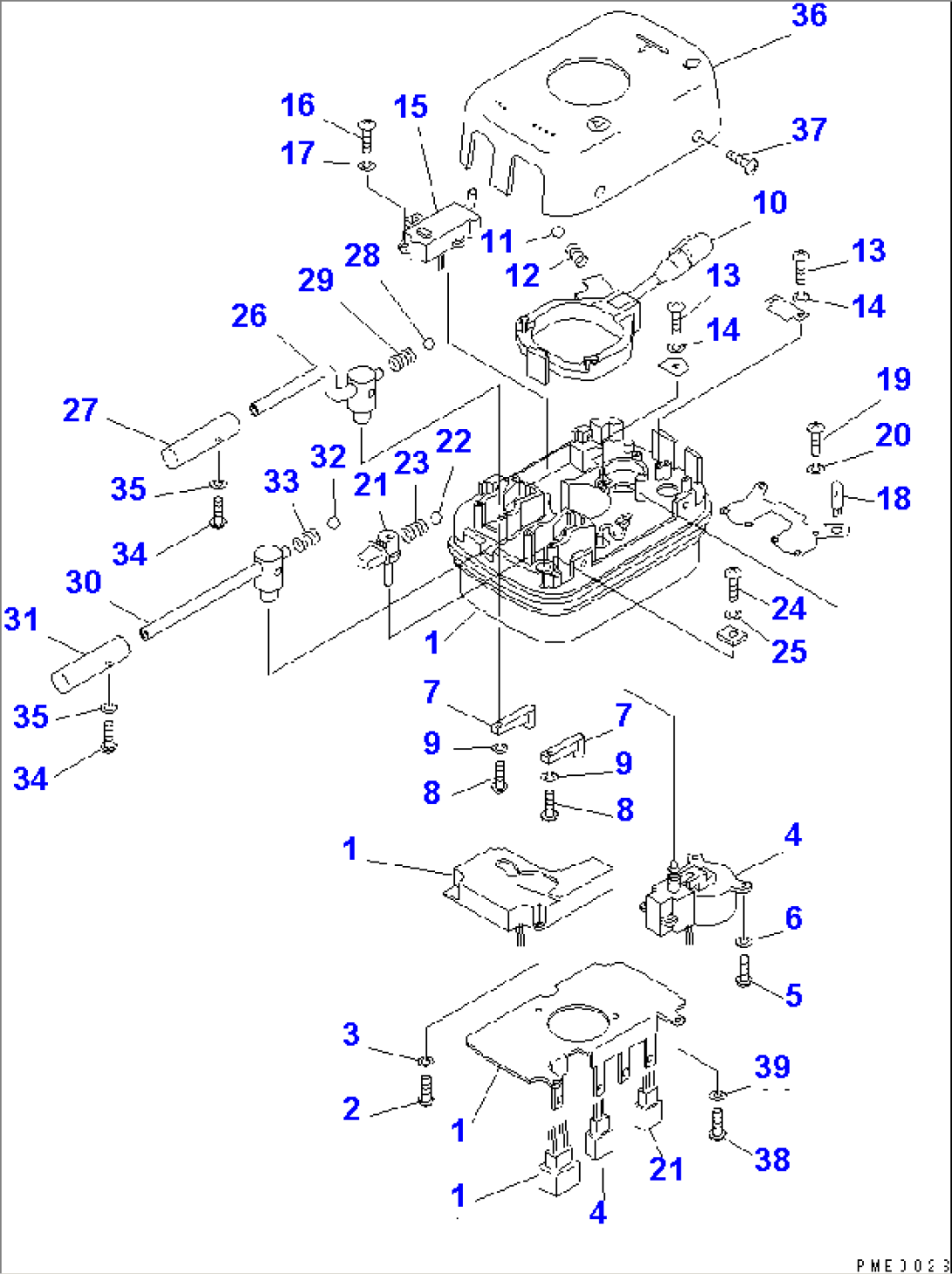 TRANSMISSION CONTROL SWITCH(#60001-)