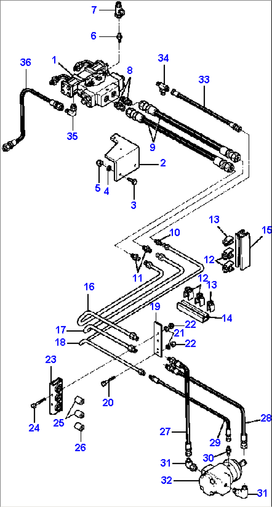 BASIC HYDRAULICS VIBRATORY SYSTEM - SOLENOID VALVE TO MOTOR