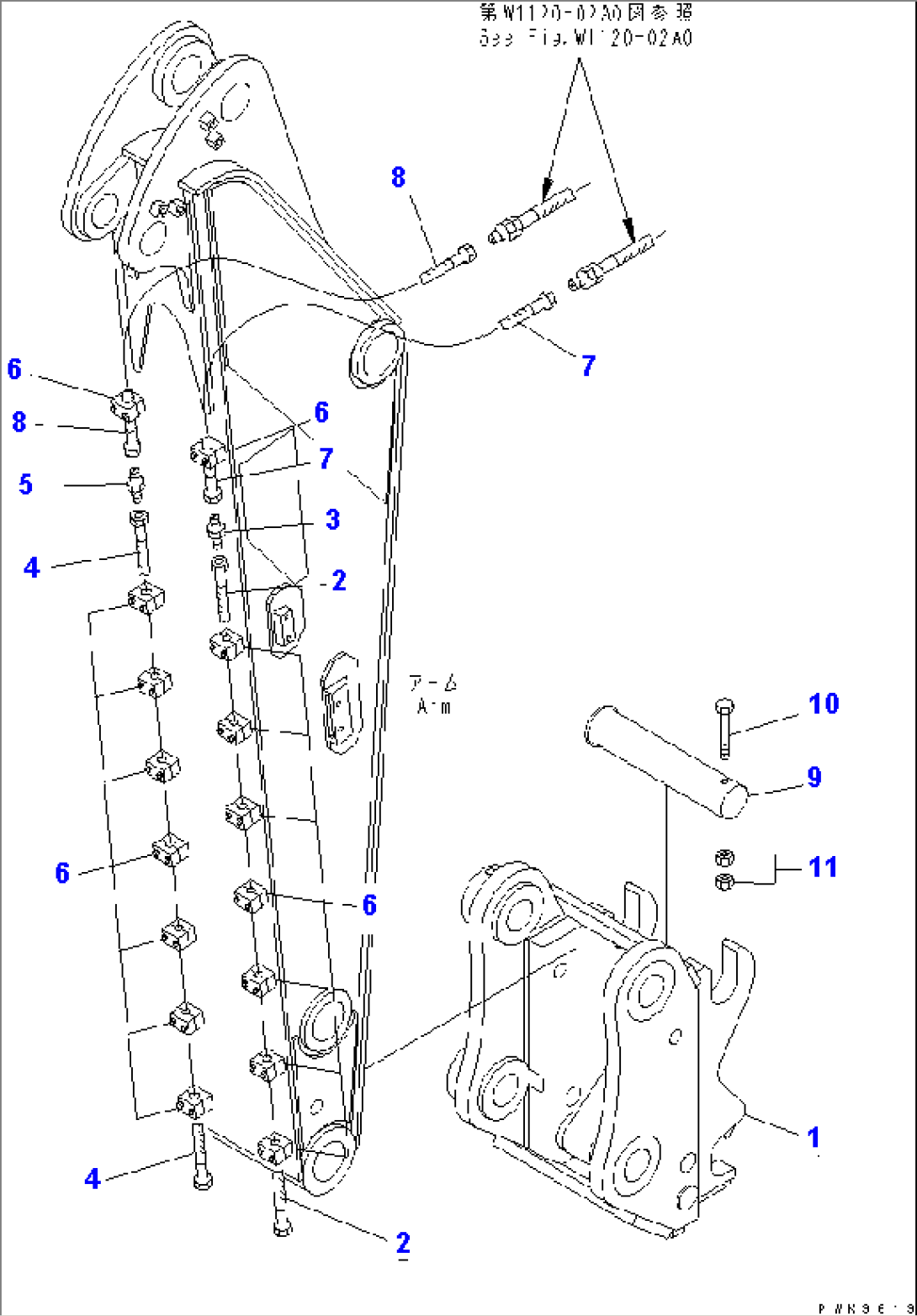 QUICK COUPLER (ARM SIDE) (FOR 1.8M ARM)(#K32001-)