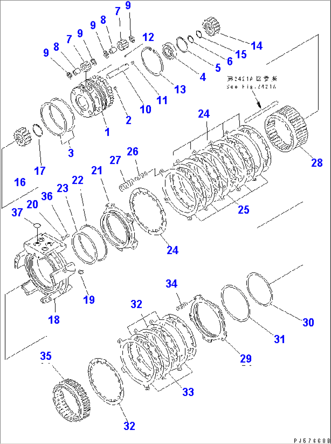 TRANSMISSION (FORWARD AND 3RD CLUTCH)(#10239-)